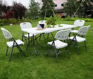 Home Table; Portable Rectangular Outdoor Event Folding Table