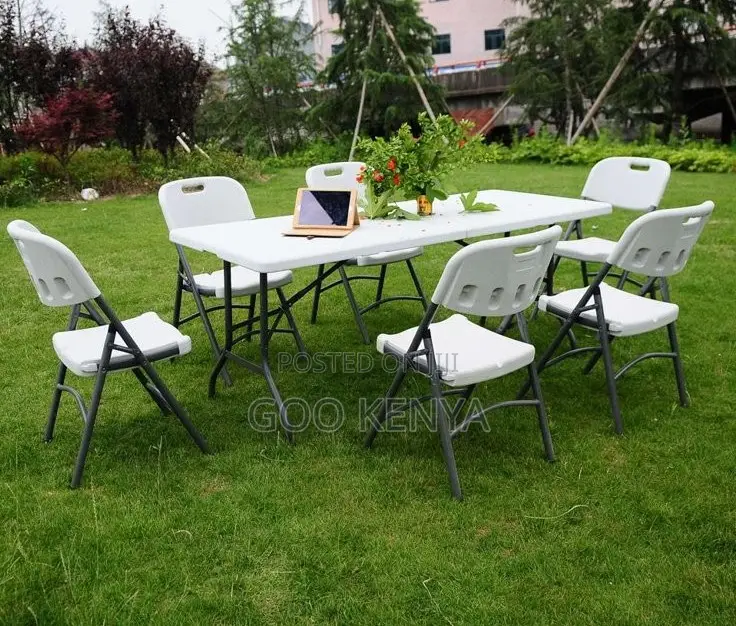 Home Table; Portable Rectangular Outdoor Event Folding Table