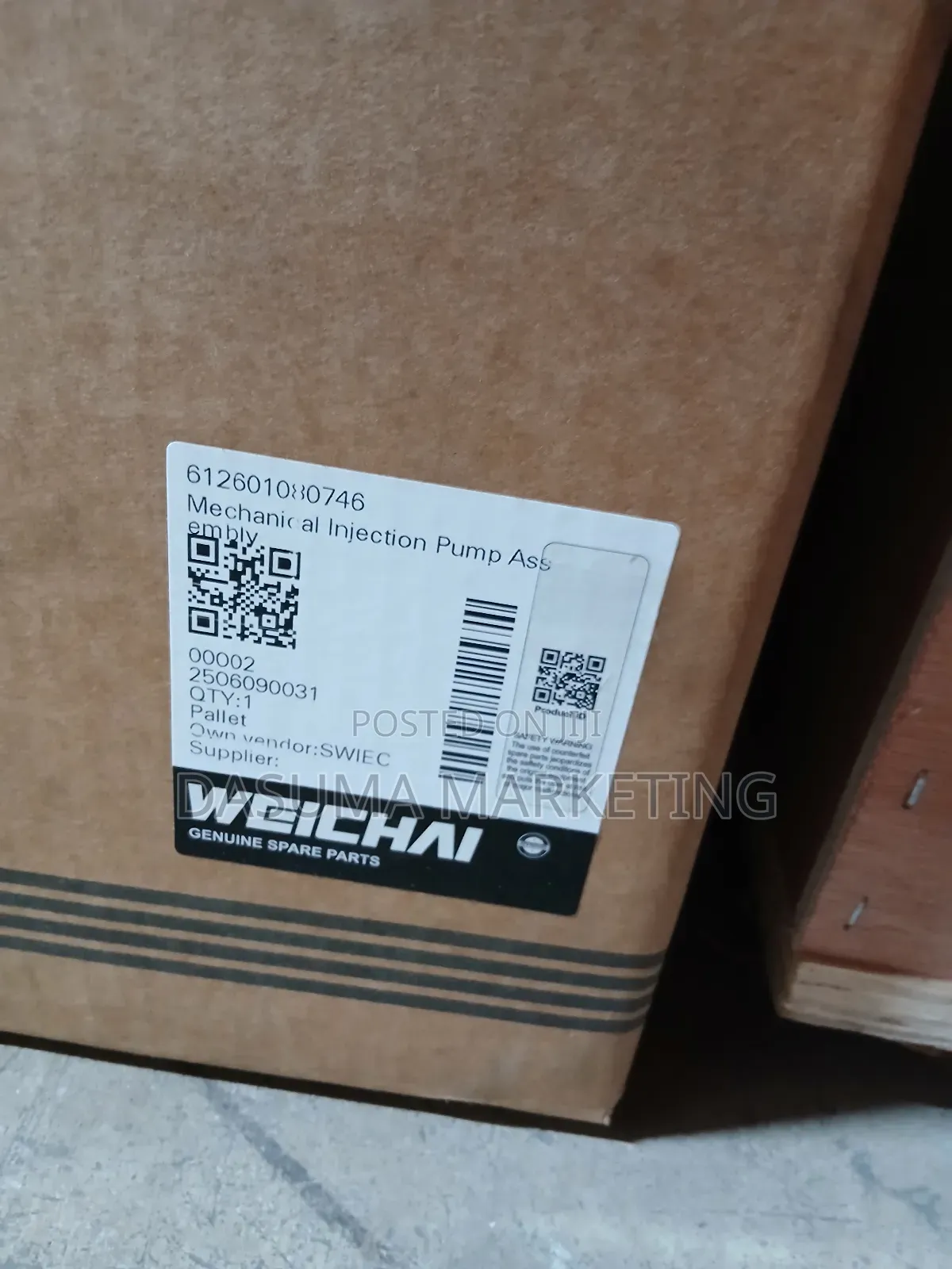 Weichai Injection Pump Assembly 