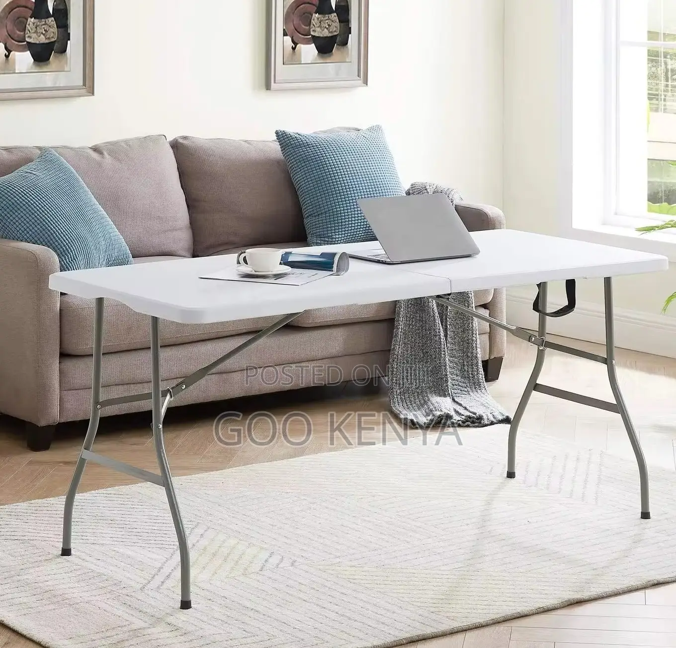 Home Table; Commercial-Grade Plastic Folding Table-Rectangle Design