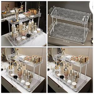 Two Tier Crystal-like Makeup Organizer. - thumbnail 2