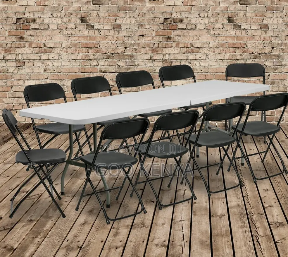 Home Table; Commercial-Grade Plastic Folding Table-Rectangle Design