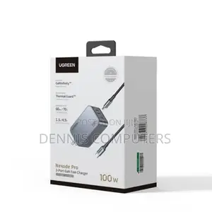 Ugreen Nexode Pro 100w 3-Port Gan Fast Charger Uk Grey
