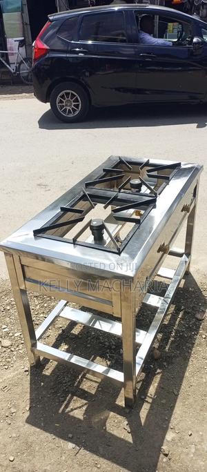 Stainless Steel Double Burner Gas - main view