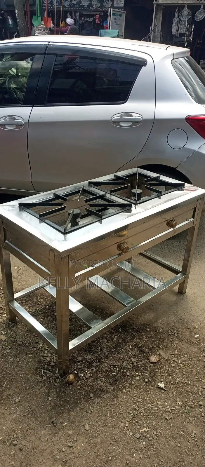 Stainless Steel Double Burner Gas