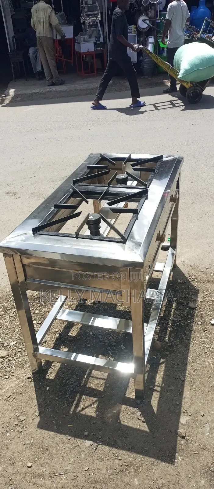 Stainless Steel Double Burner Gas