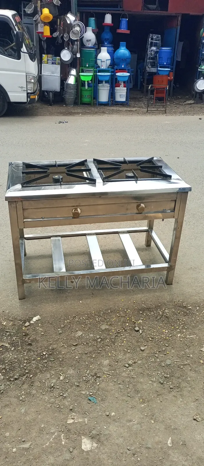 Stainless Steel Double Burner Gas