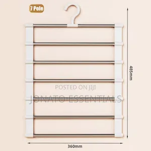 Pair of Multi Layer Pants Trousers Hanger Organizer 7 Tiers