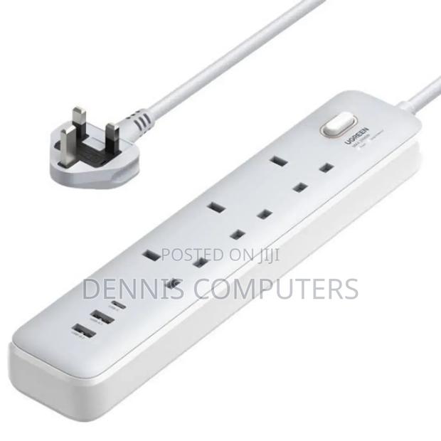 Ugreen Surge Protector Power Strip 6ac Outlets+ 65w 2a2c Uk 2m S551