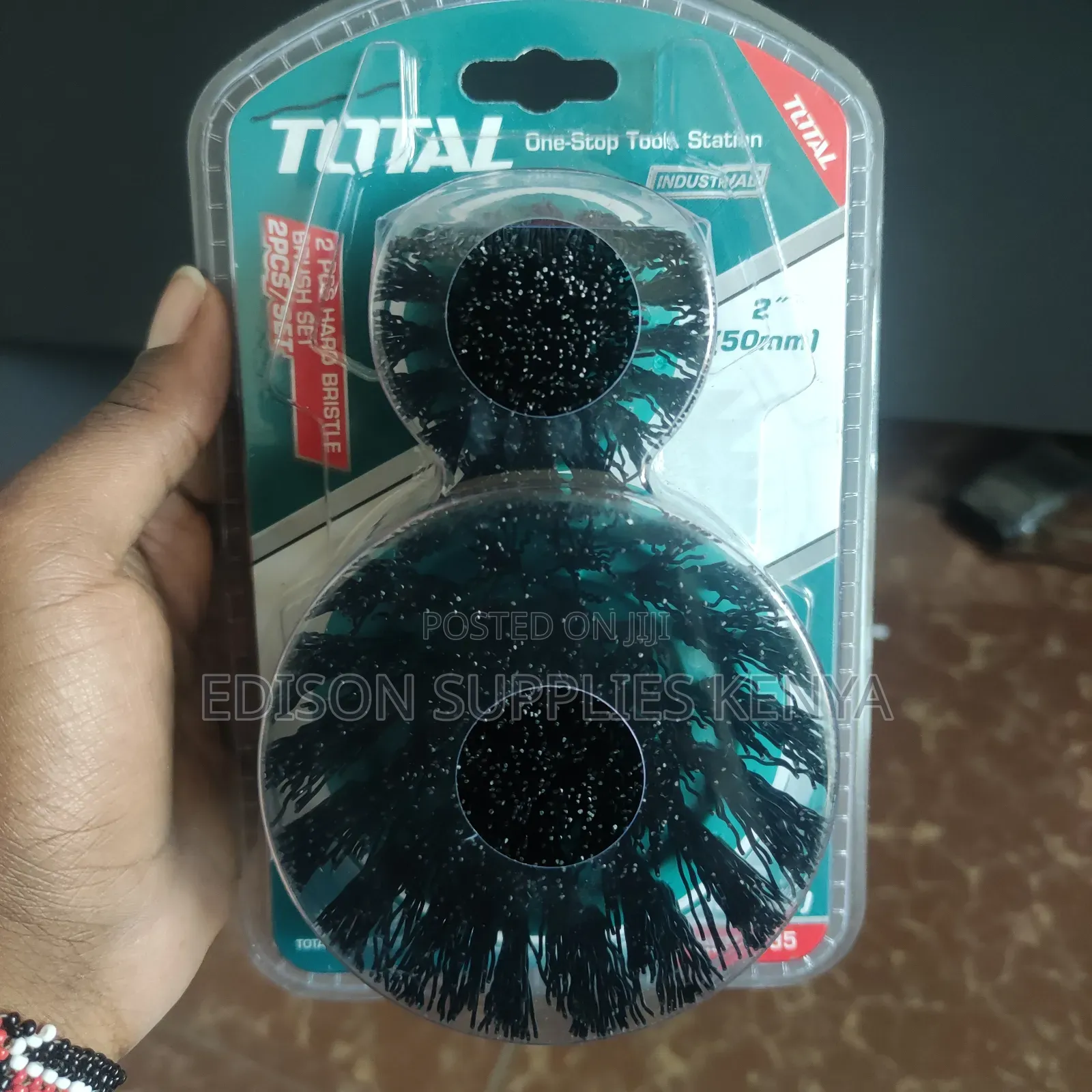Total Drill Brush Set 2pcs Hard Bristles Cleaning Brushes Detailing