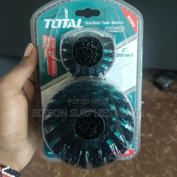 Total Drill Brush Set 2pcs Hard Bristles Cleaning Brushes Detailing - thumbnail 2