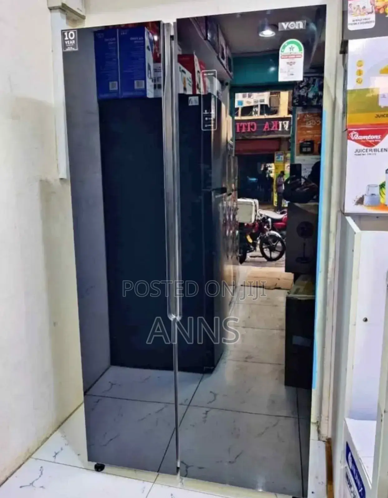Von 442 Litres Side by Side Refrigerator
