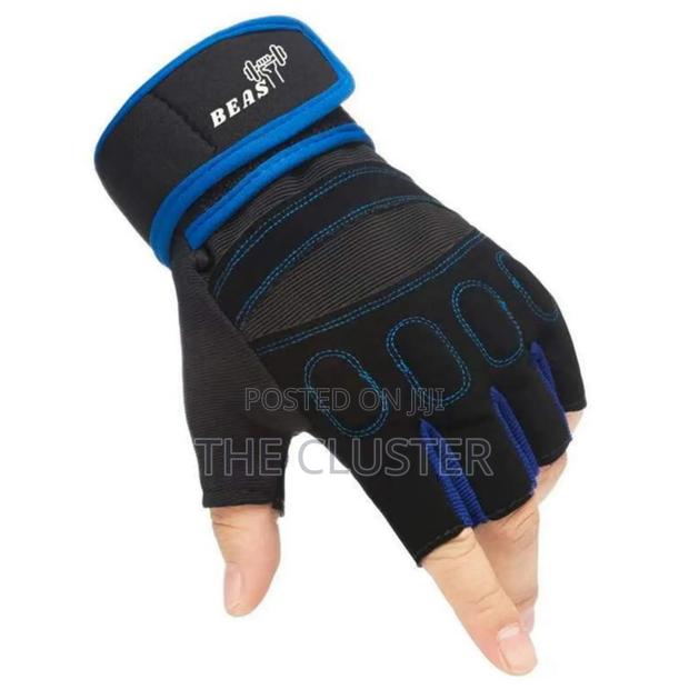 Black Pu Gym Gloves
