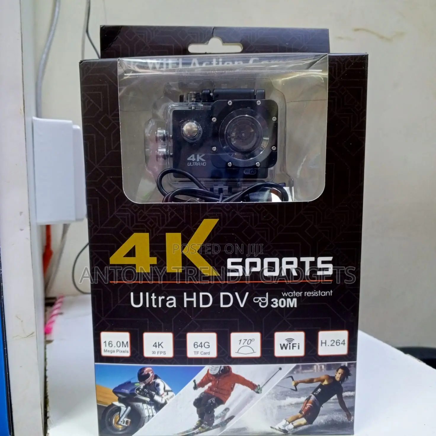 4k Outdoor Adventure Camera With Wifi & 16mp Photo Capture
