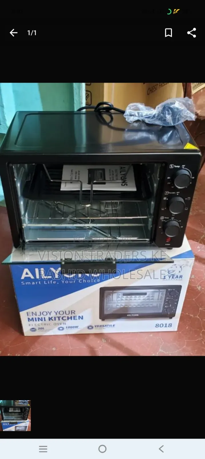 Efficient Grilled Oven Capacity 20litres. Ailyons