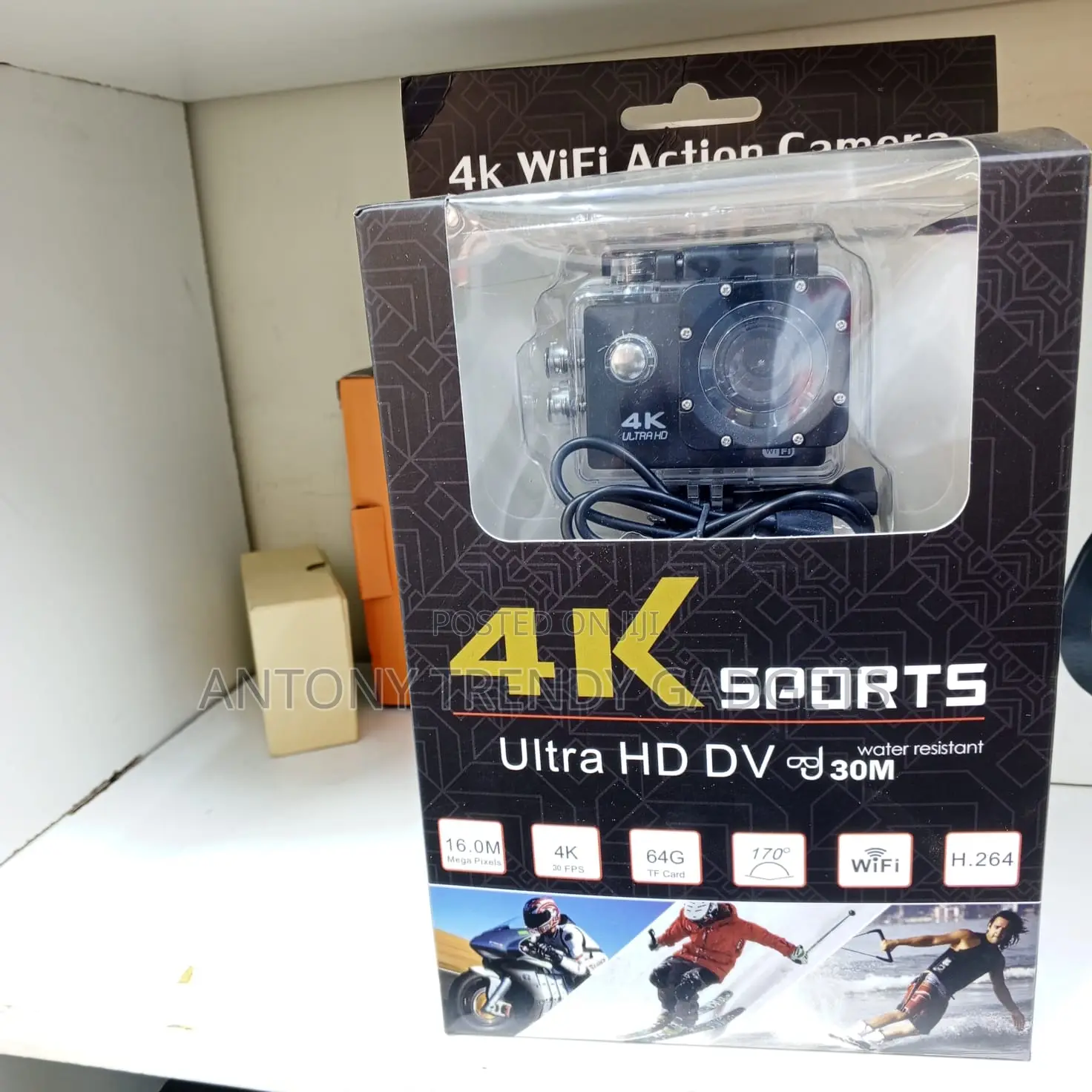 4k Hd Action Camera With 170° Ultra Wide Lens + Wifi Sharing