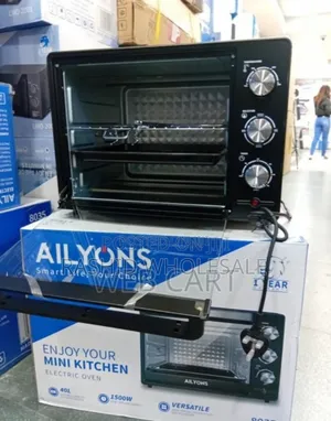Black - Ailyons 40l Oven. With Grill