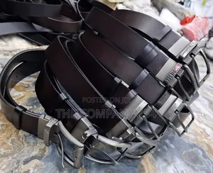 Quality Designer Men Official Double Sided Leather Belt