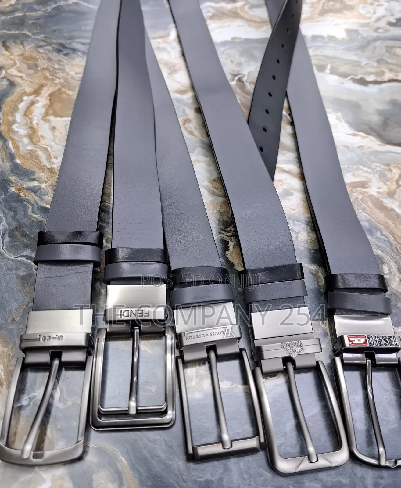 Quality Designer Men Official Double Sided Leather Belt