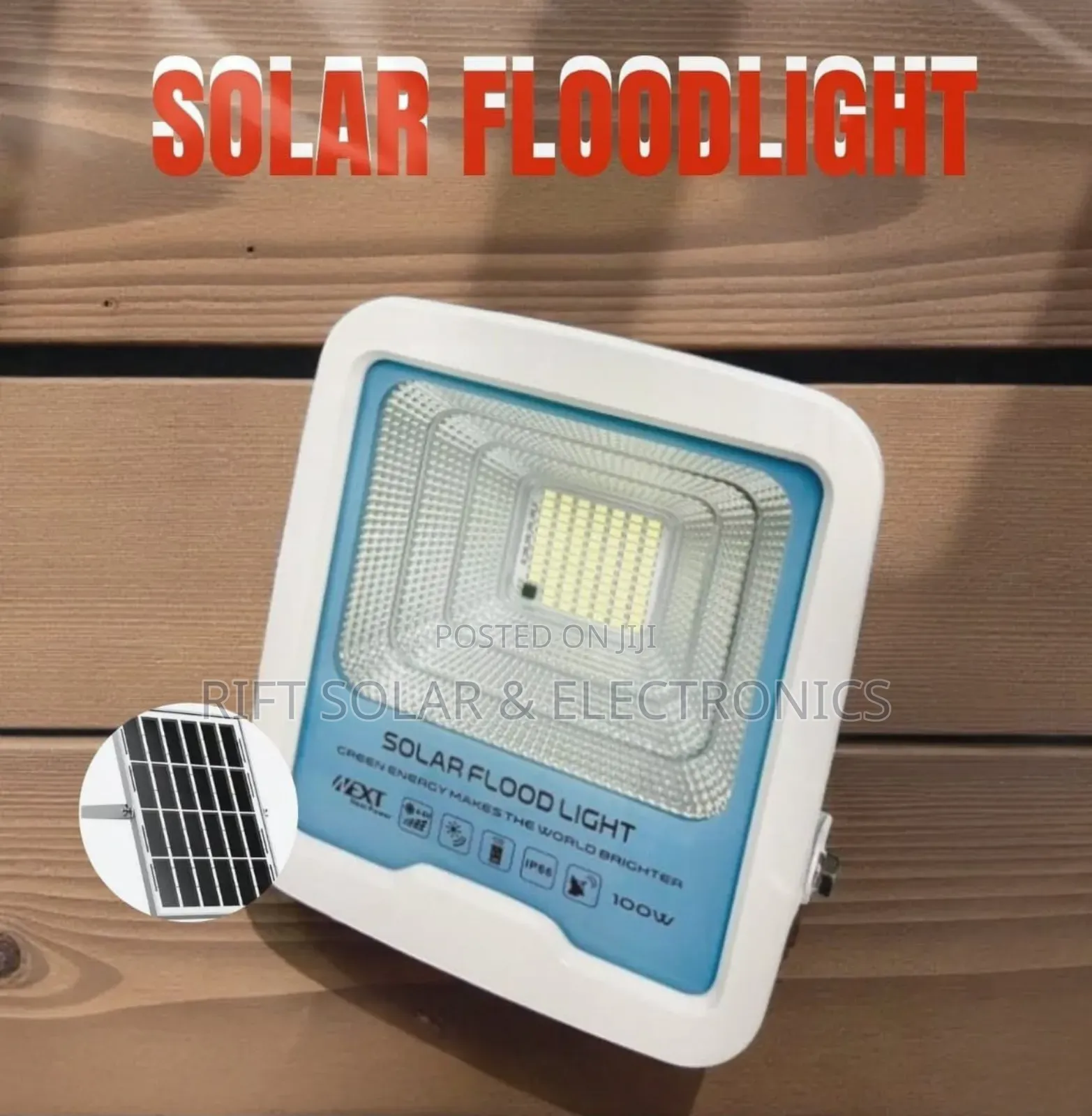 100 Watts Solarmax Solar Flood Lights Inbuilt Auto Light Sensor Active