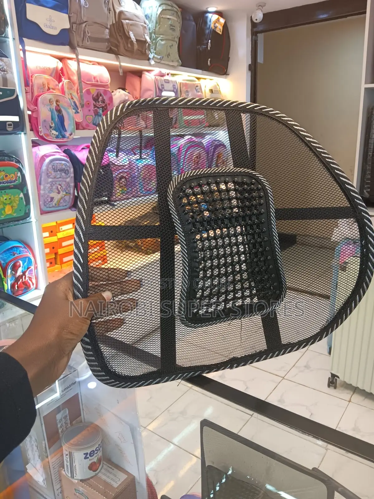 Breathable Backrest With Reinforced Grid for Chairs Cars