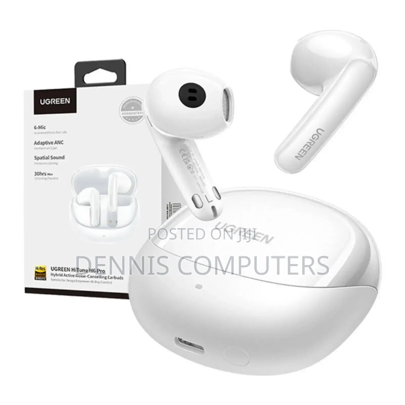 Ugreen Hitune H6 Pro Hybrid Active Noise-Cancelling Earbuds --Ws203