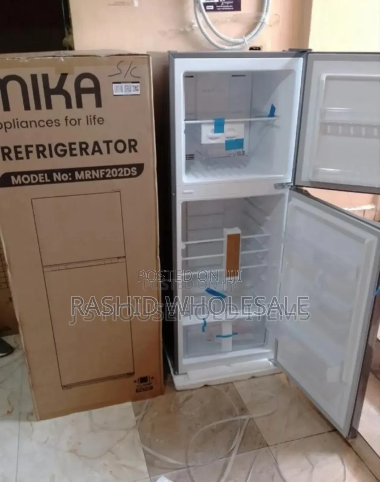 With Top Freezer. Big Mika 202litre No Frost. Mika Double 202l Fridges
