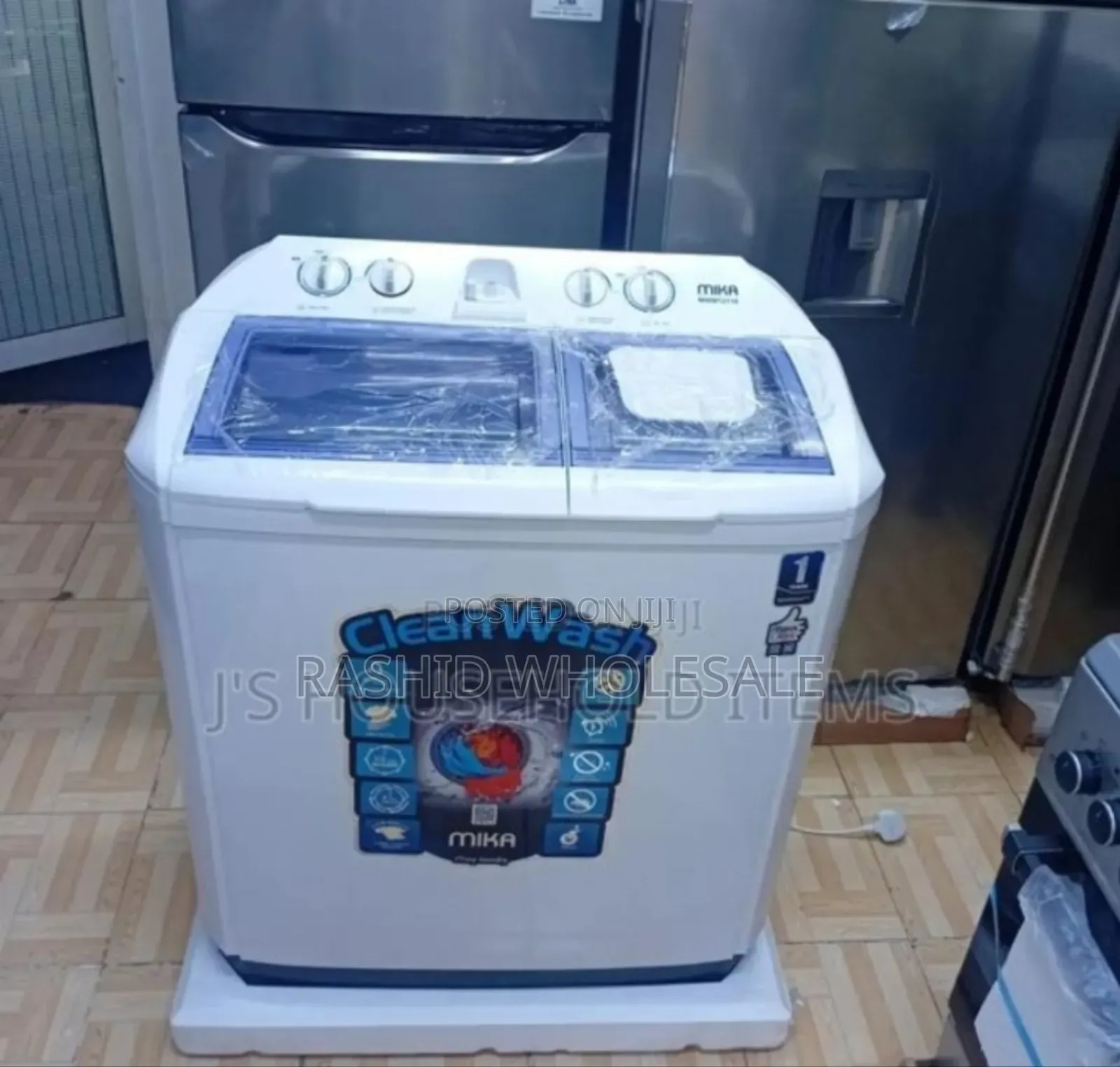 Semi Automatic ,Two Tab - Mika 10kgs Twin Tub Washing Machine