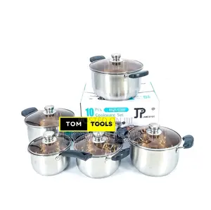 10pcs Jamespot Stainless Steel Cookware Set