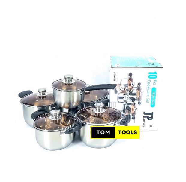 10pcs Jamespot Stainless Steel Cookware Set - thumbnail 2