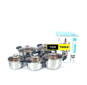 10pcs Jamespot Stainless Steel Cookware Set