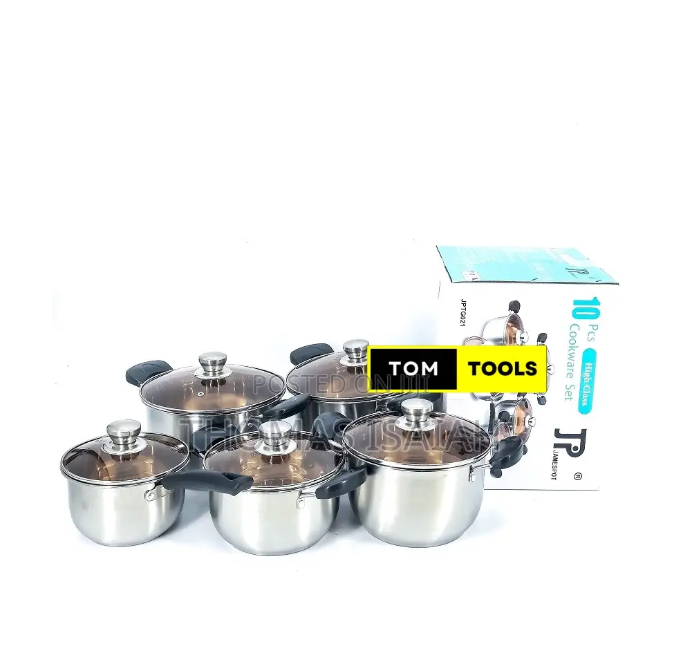 10pcs Jamespot Stainless Steel Cookware Set