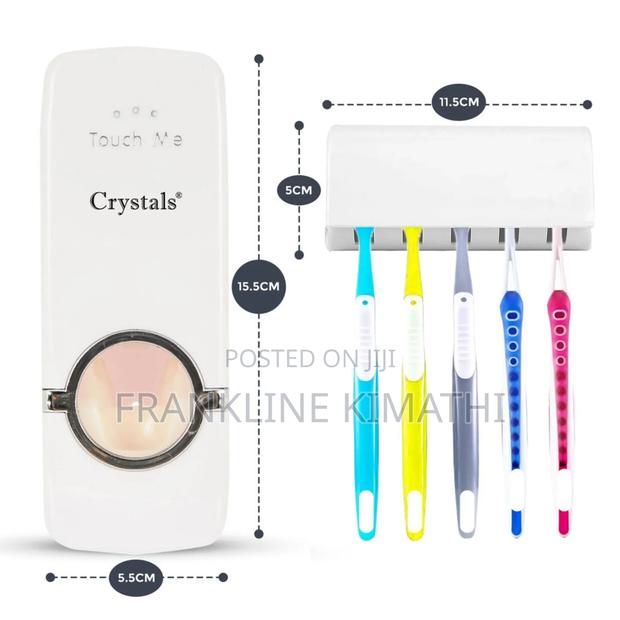 Toothpaste Dispenser+ 5 Toothbrush Holder - thumbnail 3