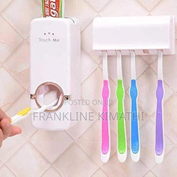 Toothpaste Dispenser+ 5 Toothbrush Holder - thumbnail 7