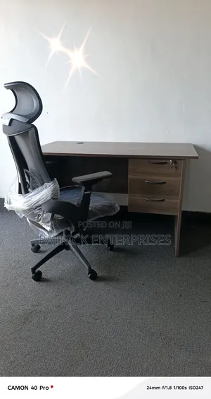 1.2 Mtrs American Office Desk+ Ergonomic High Back Office Chair