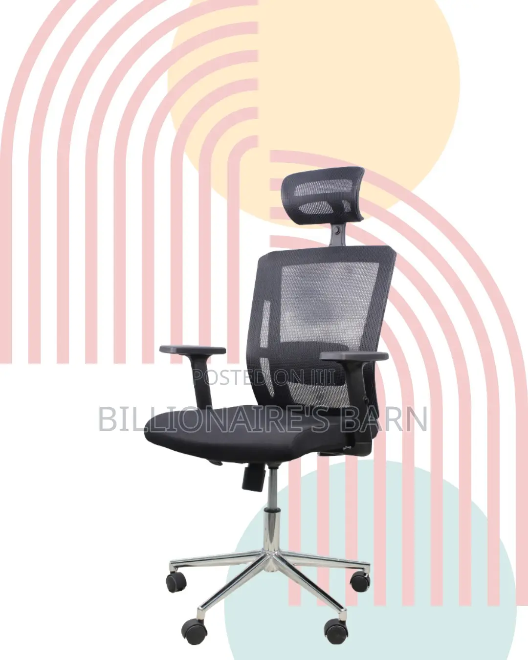 Breathable Mesh Office Chair | Modern Chrome Finish