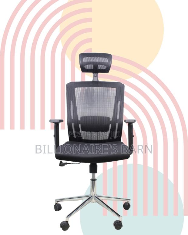 Breathable Mesh Office Chair | Modern Chrome Finish - thumbnail 4