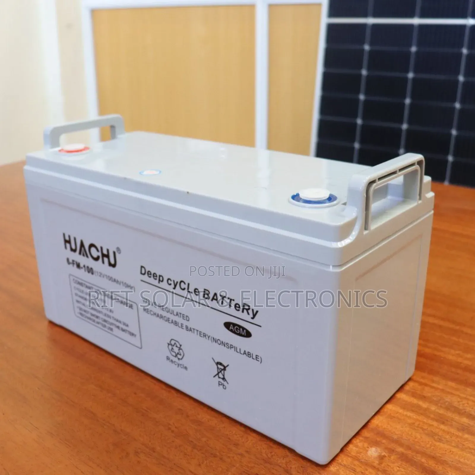 100 Ah - 12v (10hrs) Agm Heavy Duty Solar Battery Suitable for 200w