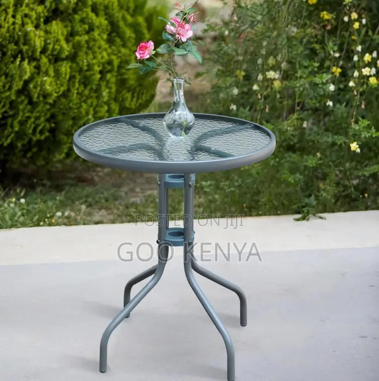 Home Table; Durable Garden Wicker Glass Top Table and Chair Set