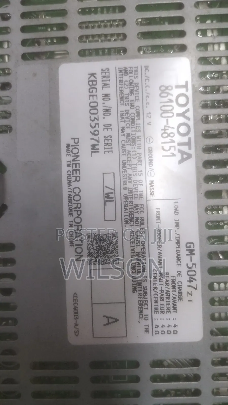 Lexus Rx 270/Rx 450 Radio Amplifier