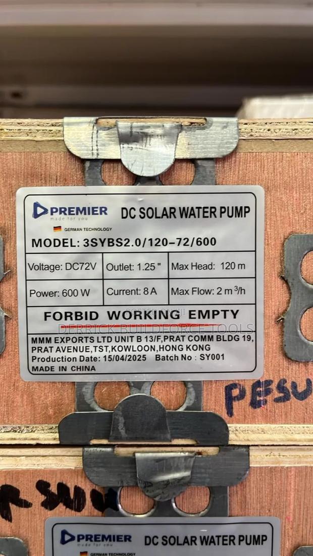 Premier 120m 600w Dc Solar Submersible Pump - main view