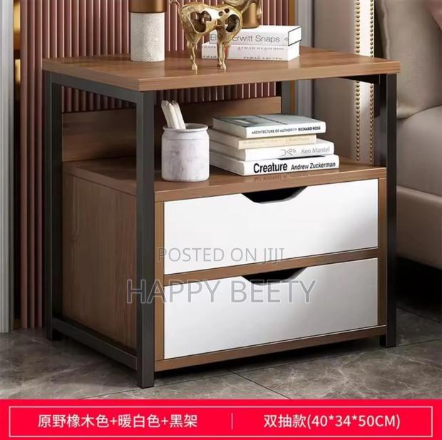 *Nordic Luxury Double Drawer Bedside Cabinet*