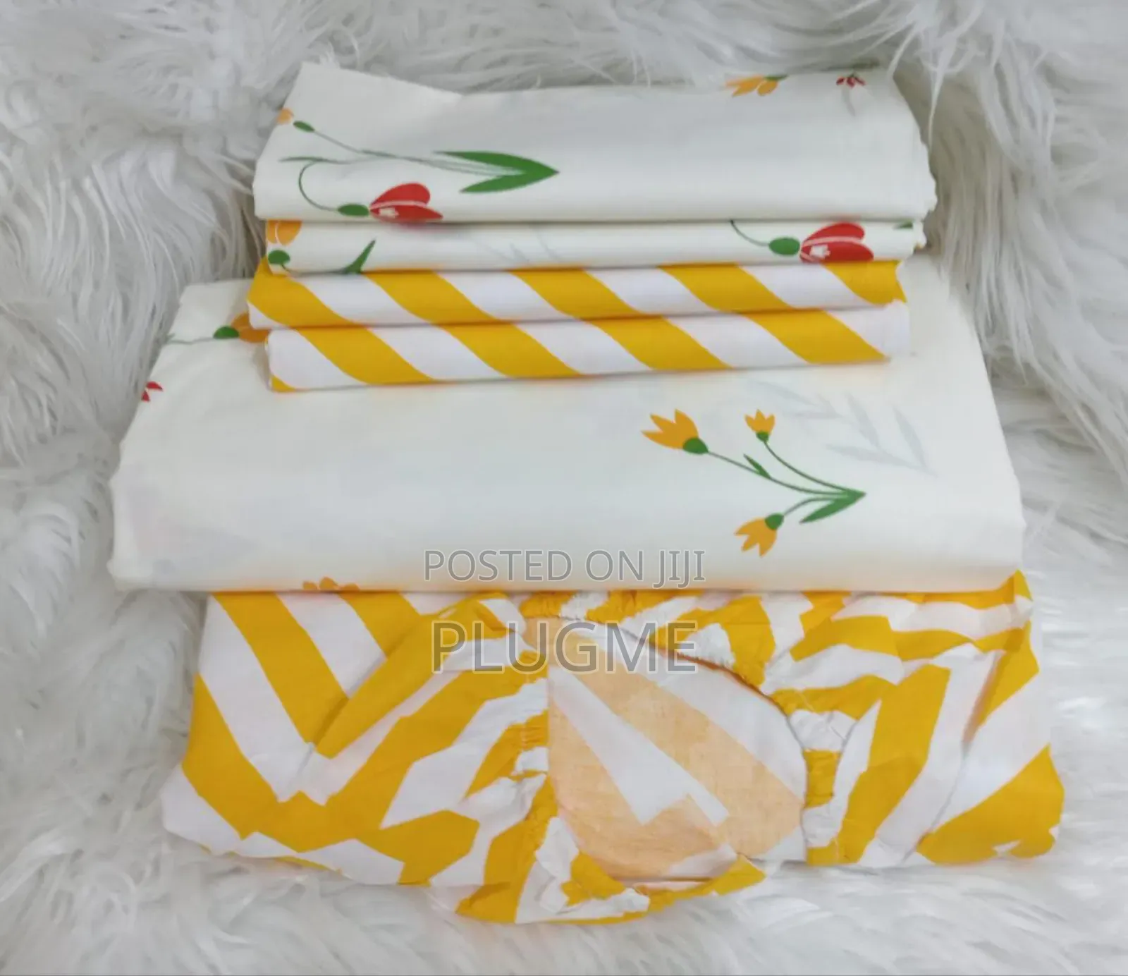 6 in 1 100%Cotton Floral Front Reverse 7×8 Fitted Bedsheets