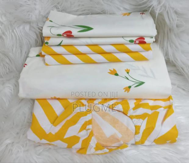 6 in 1 100%Cotton Floral Front Reverse 7×8 Fitted Bedsheets - thumbnail 5