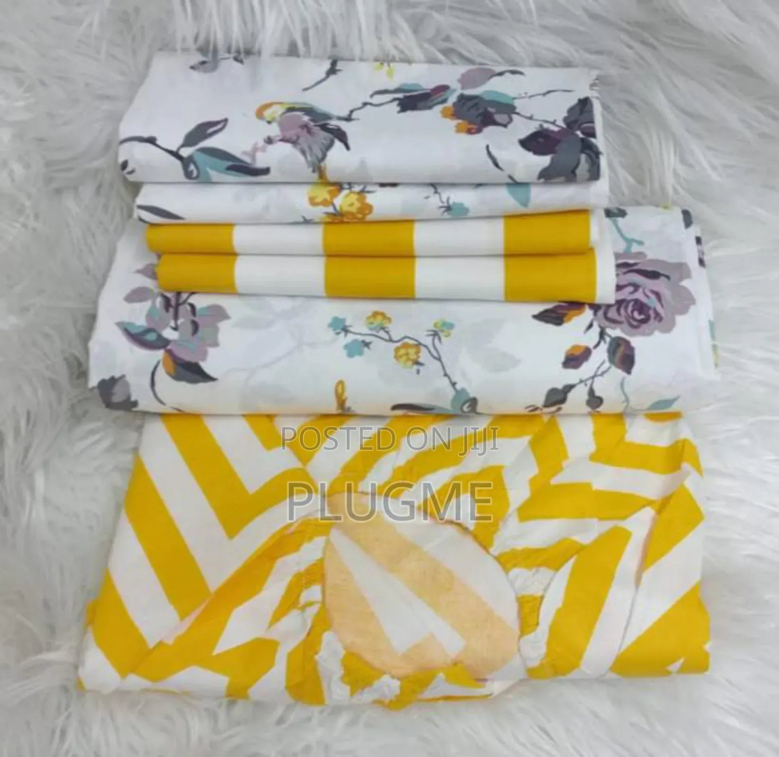 6 in 1 100%Cotton Floral Front Reverse 7×8 Fitted Bedsheets