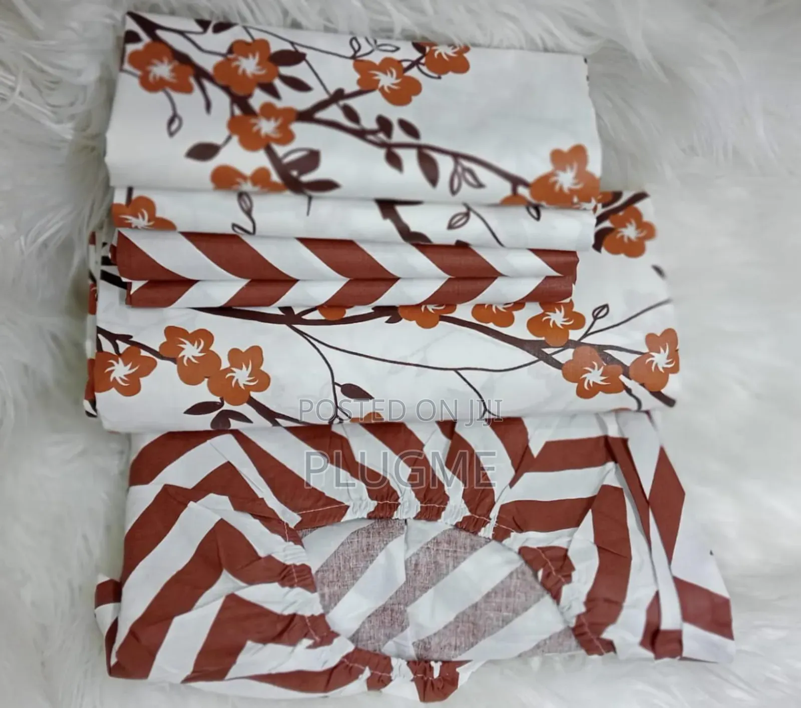 6 in 1 100%Cotton Floral Front Reverse 7×8 Fitted Bedsheets