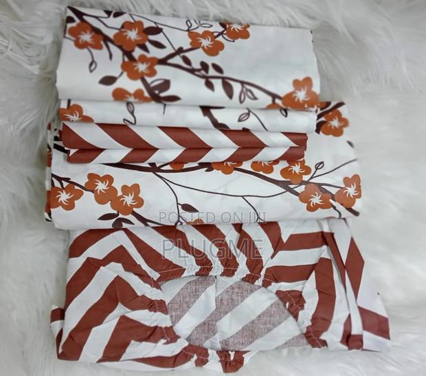 6 in 1 100%Cotton Floral Front Reverse 7×8 Fitted Bedsheets - thumbnail 10