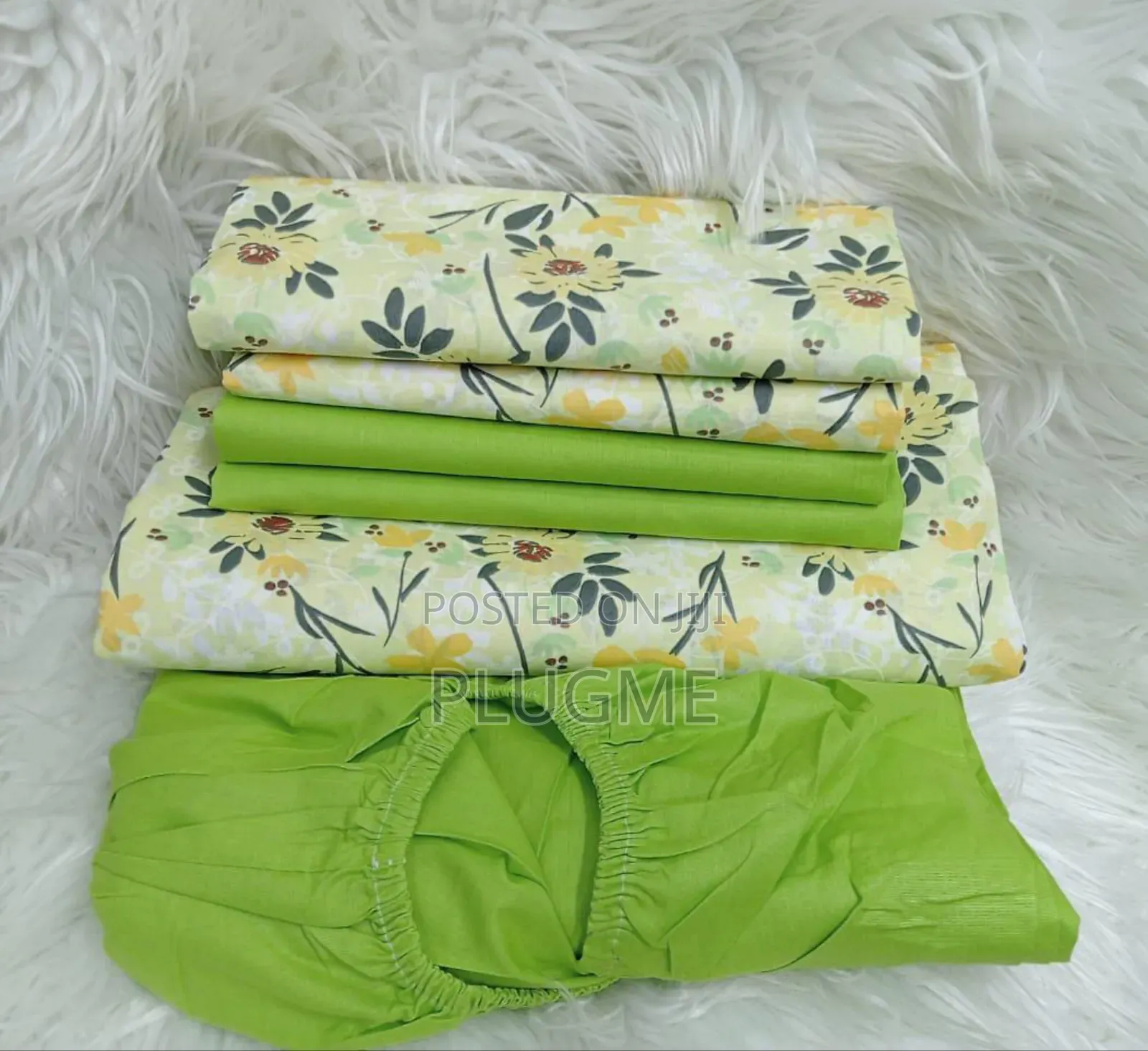 7×8 Mix Match Fitted 
Pair of Pure Cotton Bedsheets With 4pillowcases