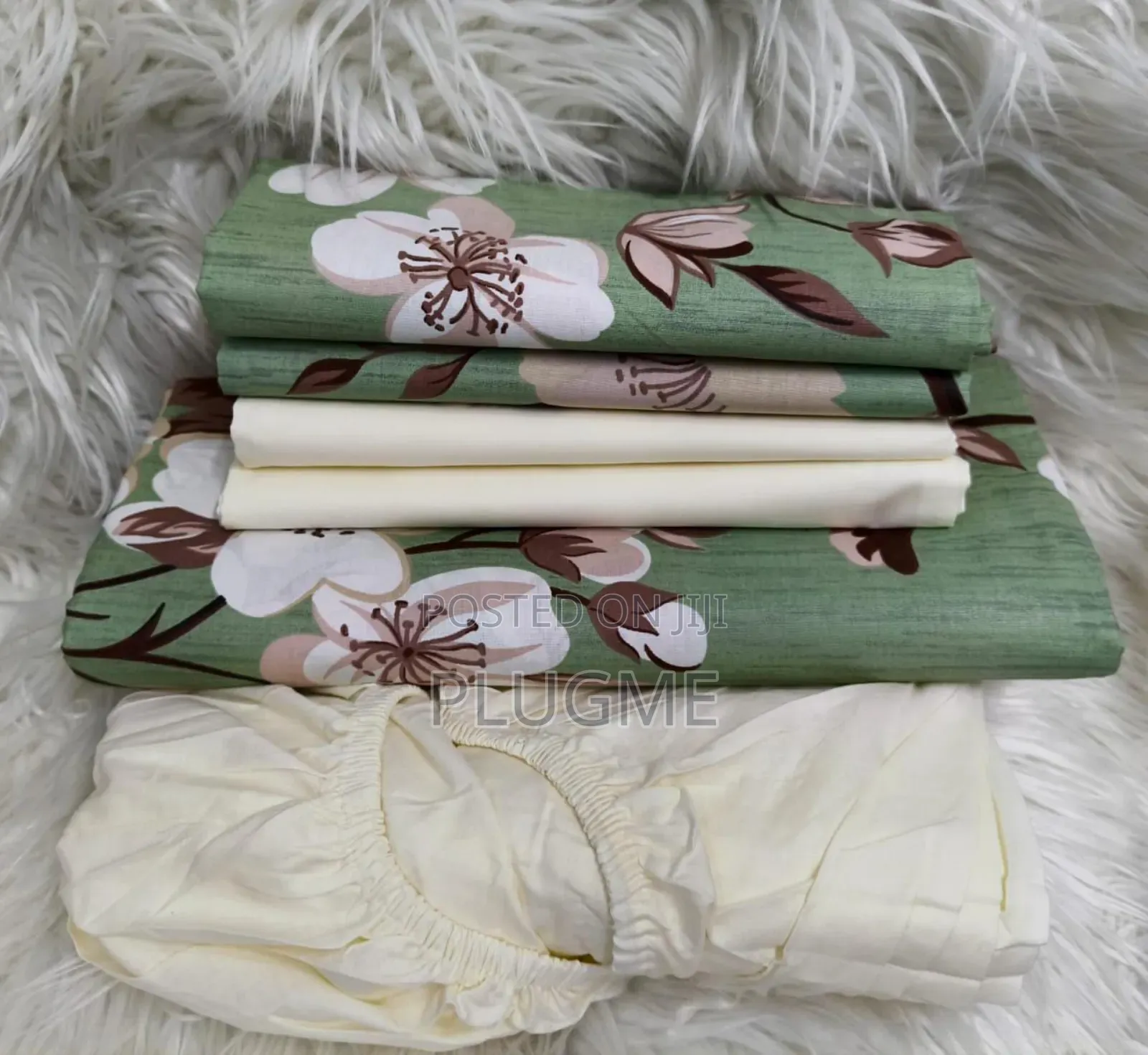 7×8 Mix Match Fitted 
Pair of Pure Cotton Bedsheets With 4pillowcases