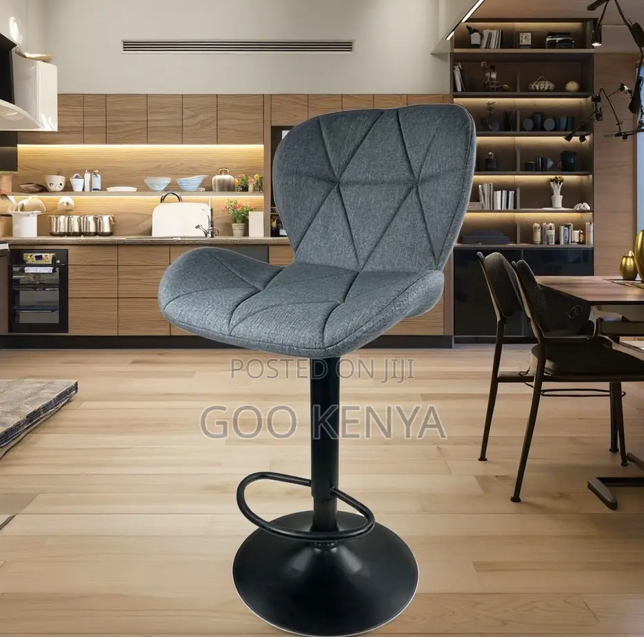 Home Stool; Sleek High Modern Kitchen Counter Leather Bar Stool